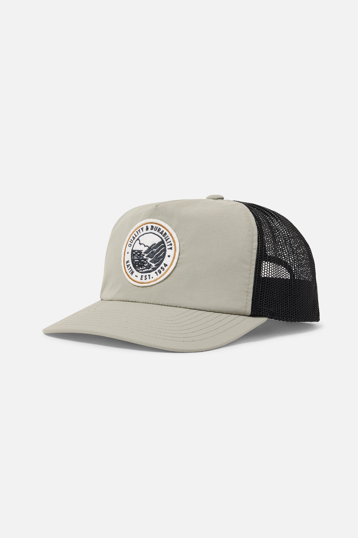 Trucker hat with a logo on a white background