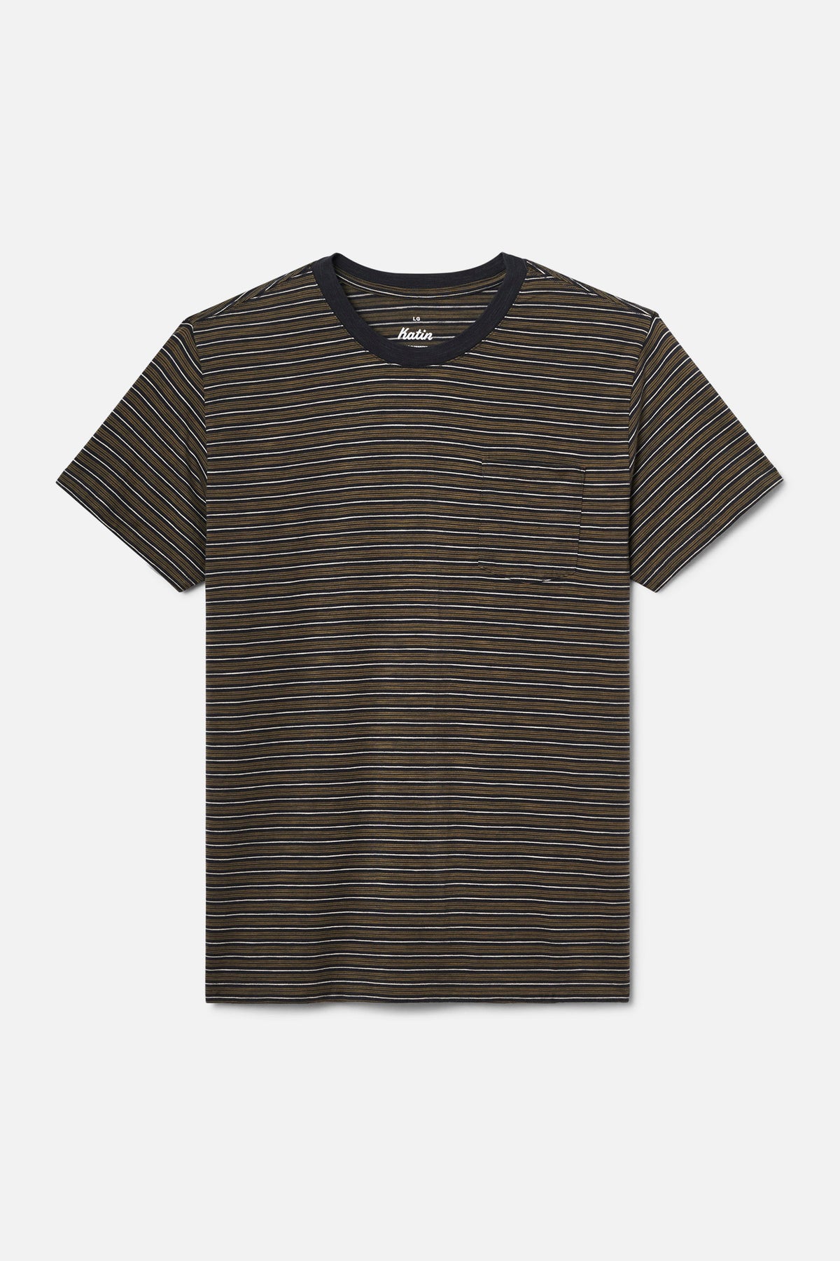 Striped t-shirt on a white background