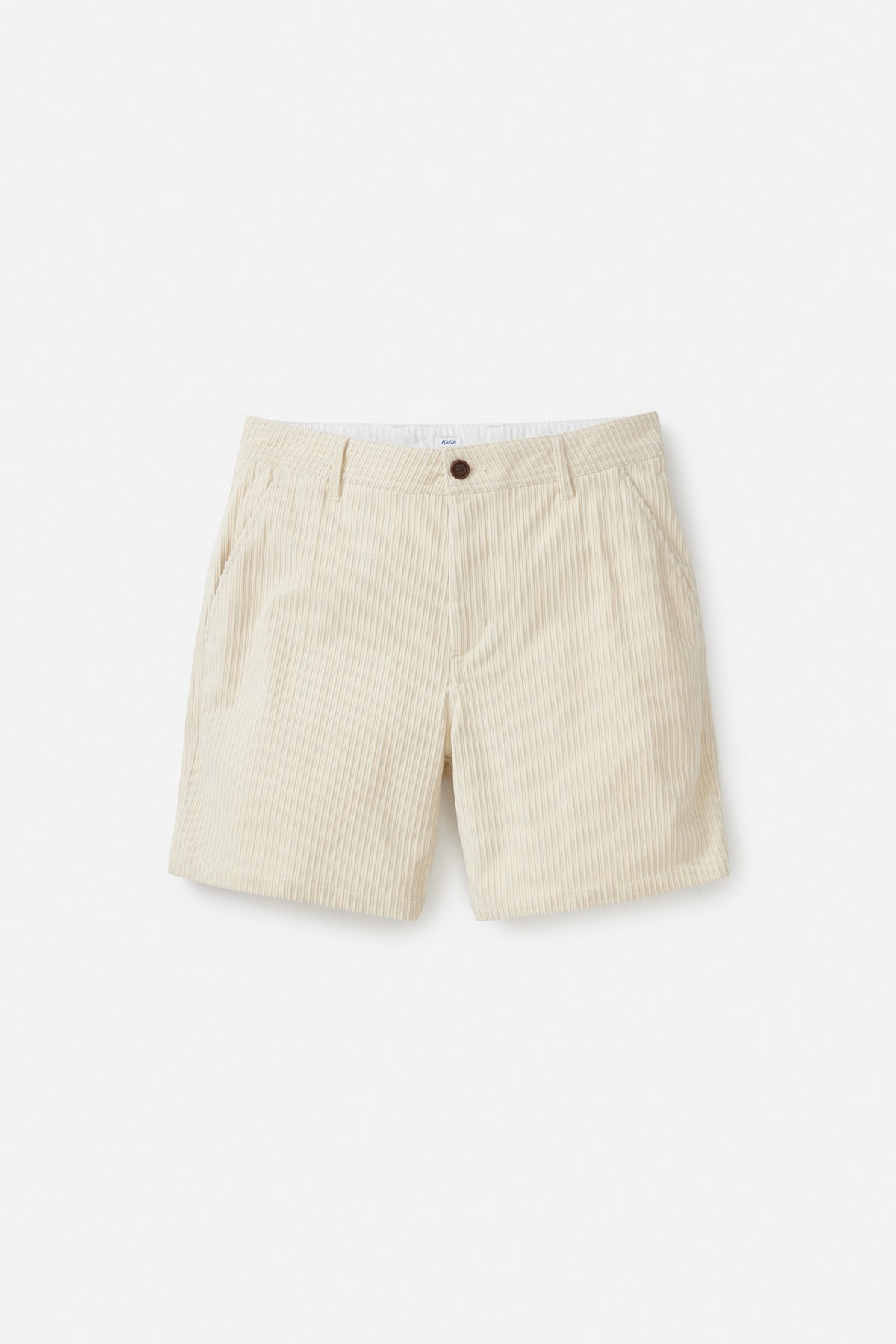 Katin Kenneth Short in Silver Birch high low corduroy #color_silver birch