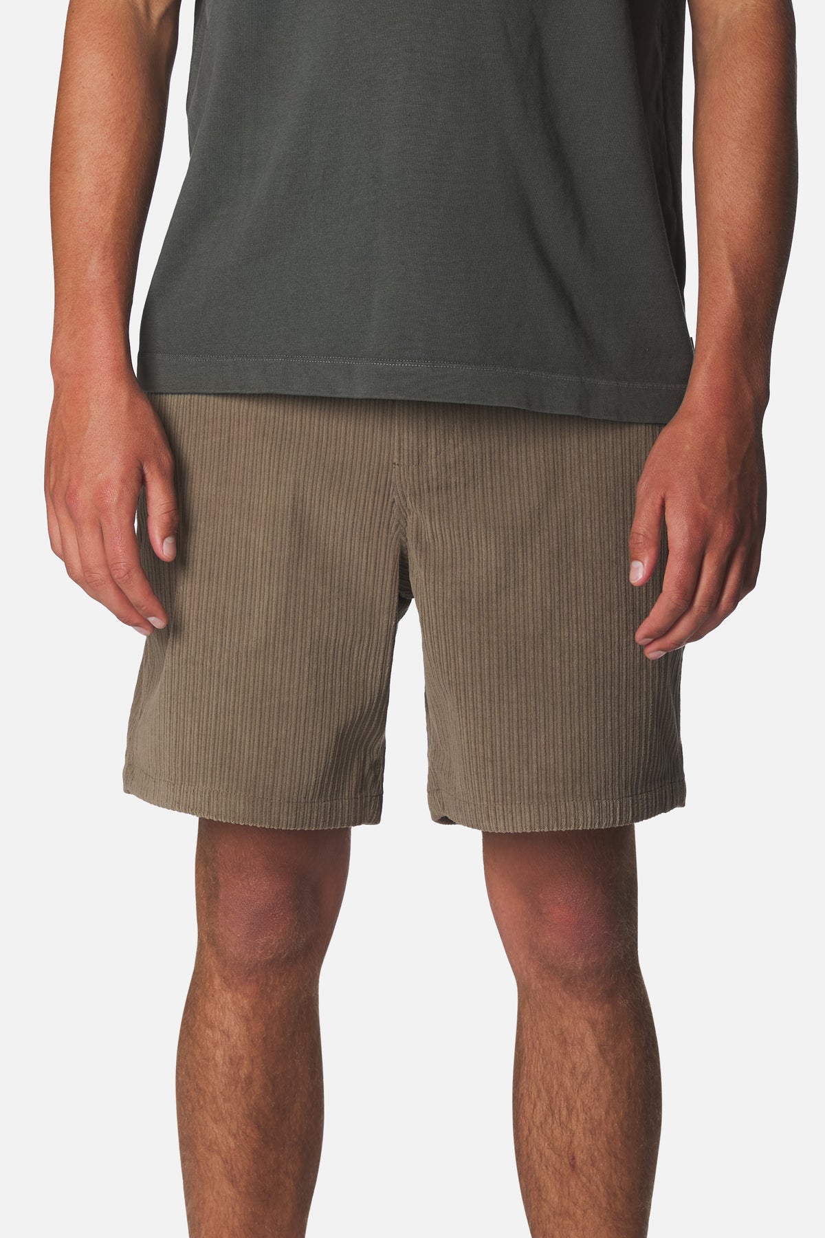 Katin Kenneth Short in Gravel high low corduroy #color_gravel