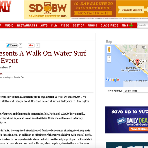 PRESS: OC Weekly 'Katin Presents A Walk On Water Surf Therapy Event' - Blog post image