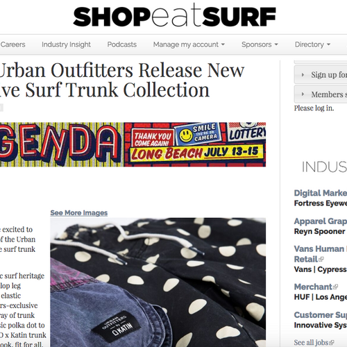 PRESS: Shop-Eat-Surf.Com "Urban Outfitters x Katin Surf Trunk Collection" - Blog post image