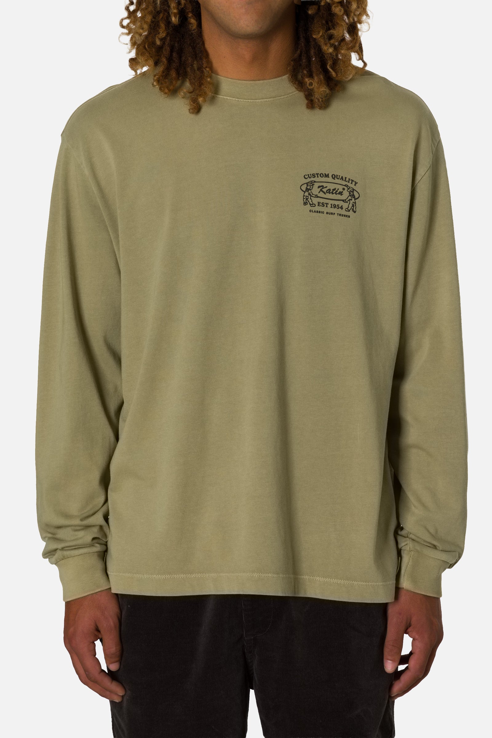 Katin blanks box fit ls tee covert green 03 k