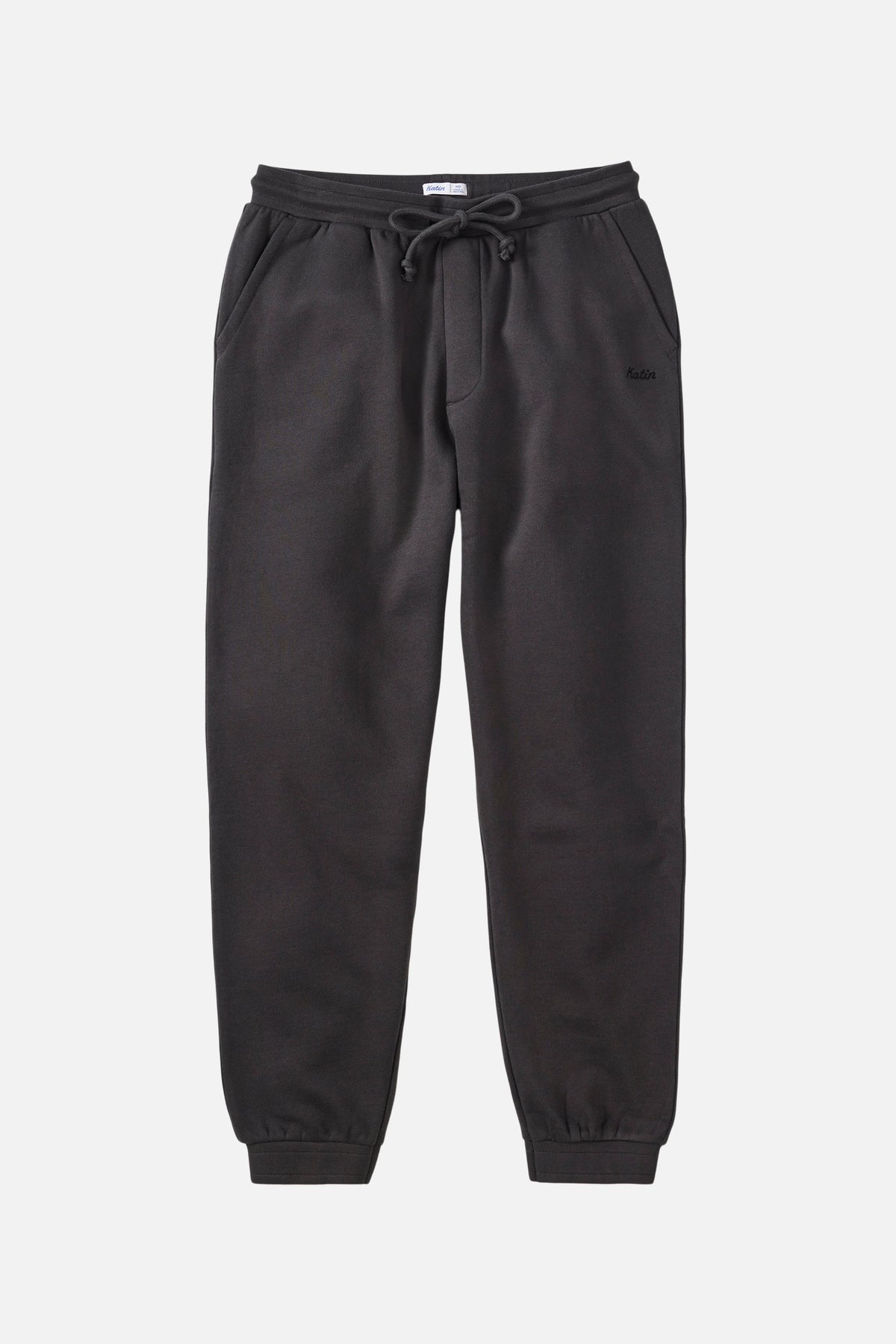 Black wash lounge pants on a white background