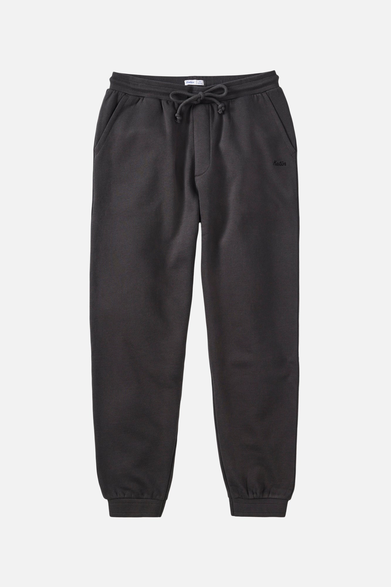 Black wash lounge pants on a white background