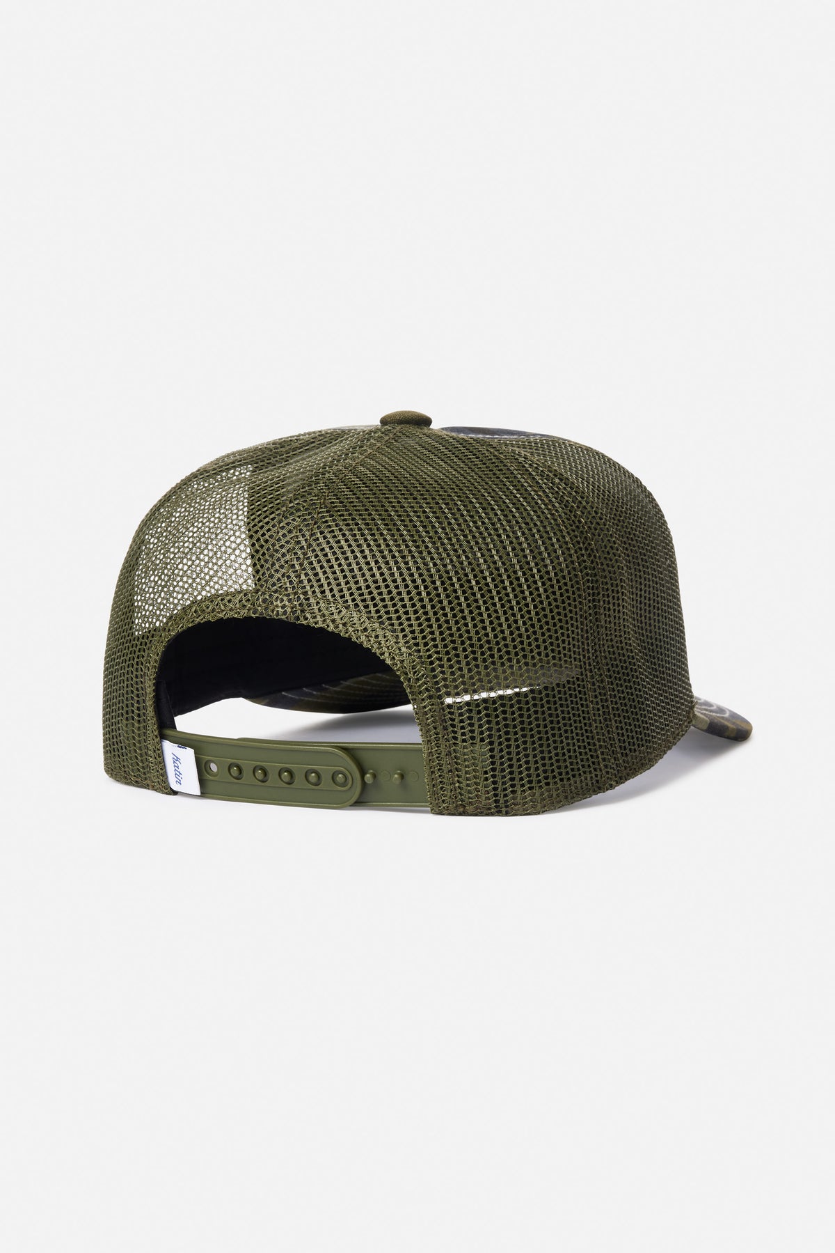 Green mesh cap on a white background
