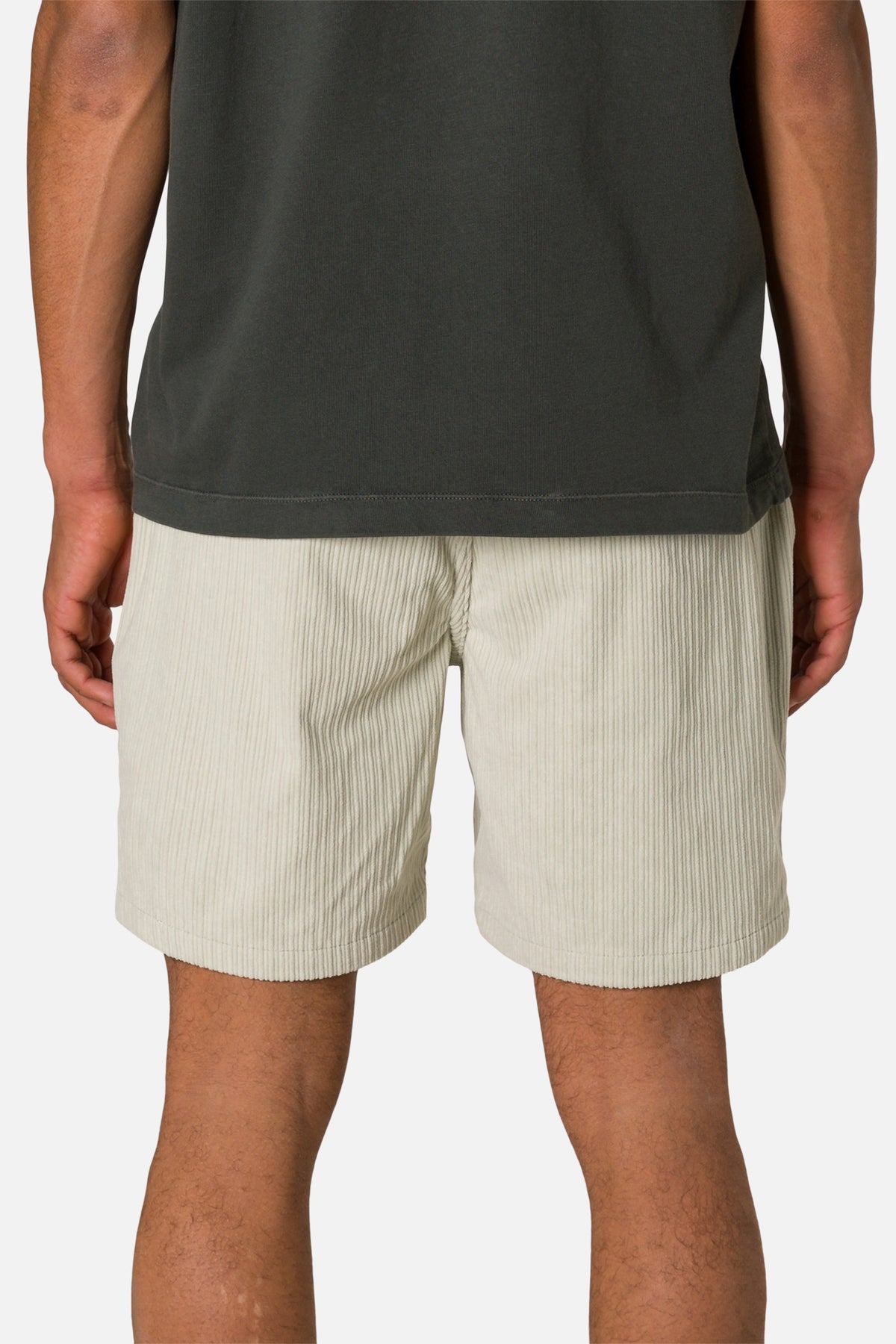 Katin Kenneth Short in Mineral Gray high low corduroy #color_mineral gray
