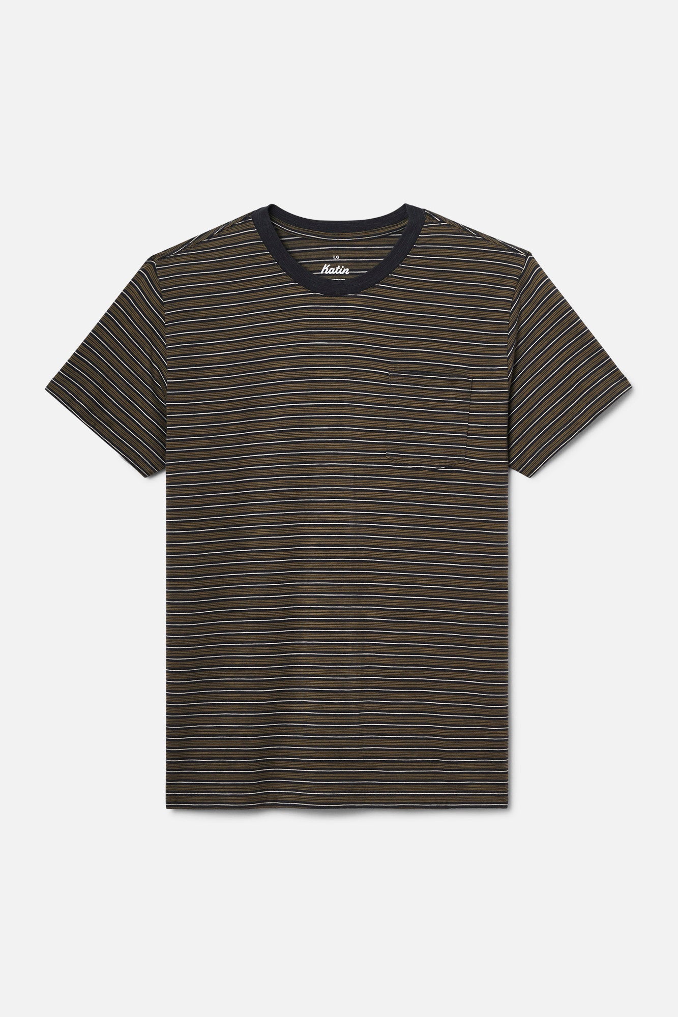 Striped t-shirt on a white background