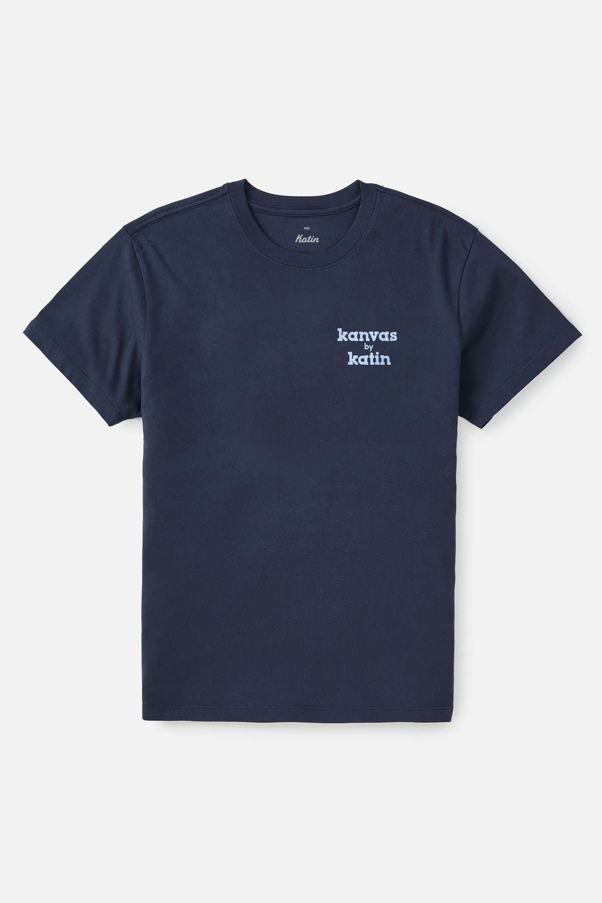 Polar navy shirt with White K-Man Graphic on a white background