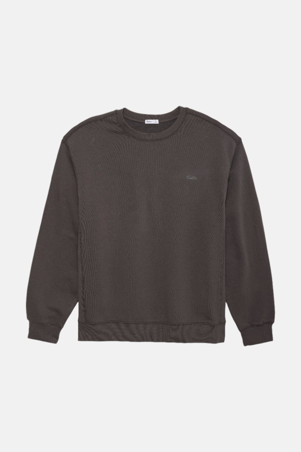 Black wash sweatshirt with embroidered Katin logo on a white background