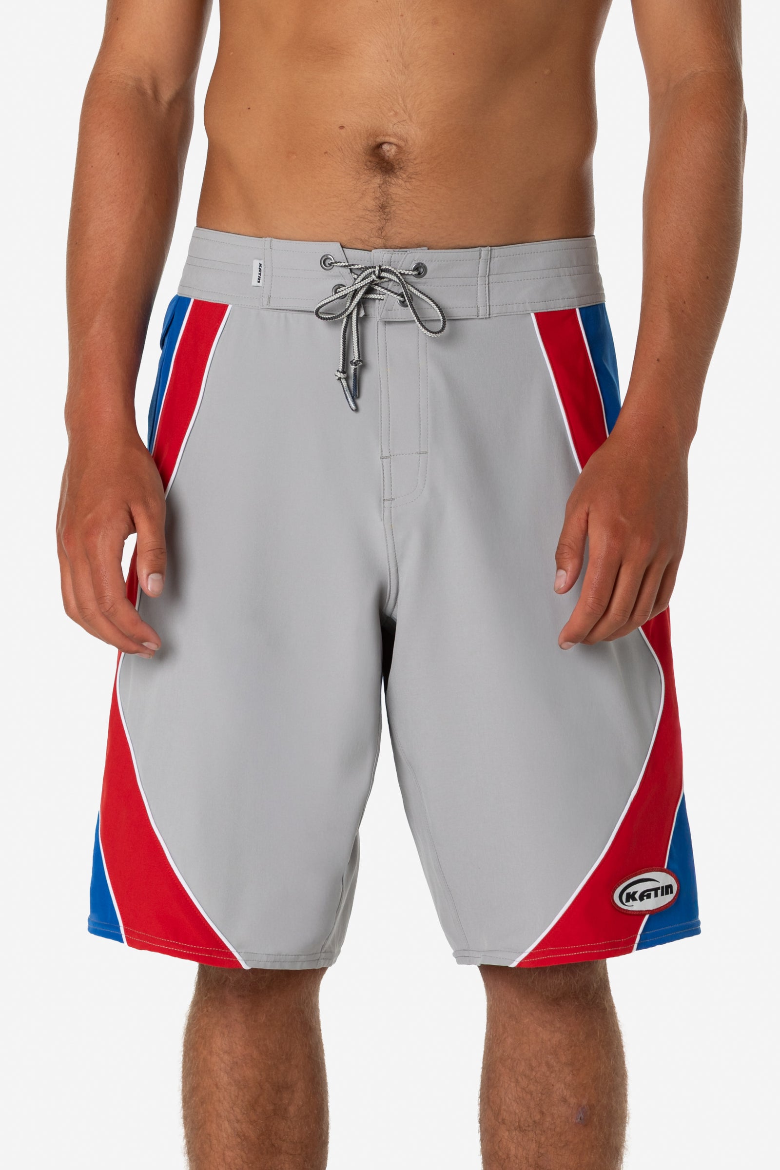 Katin su26 banner surf trunk gray on model 01 front