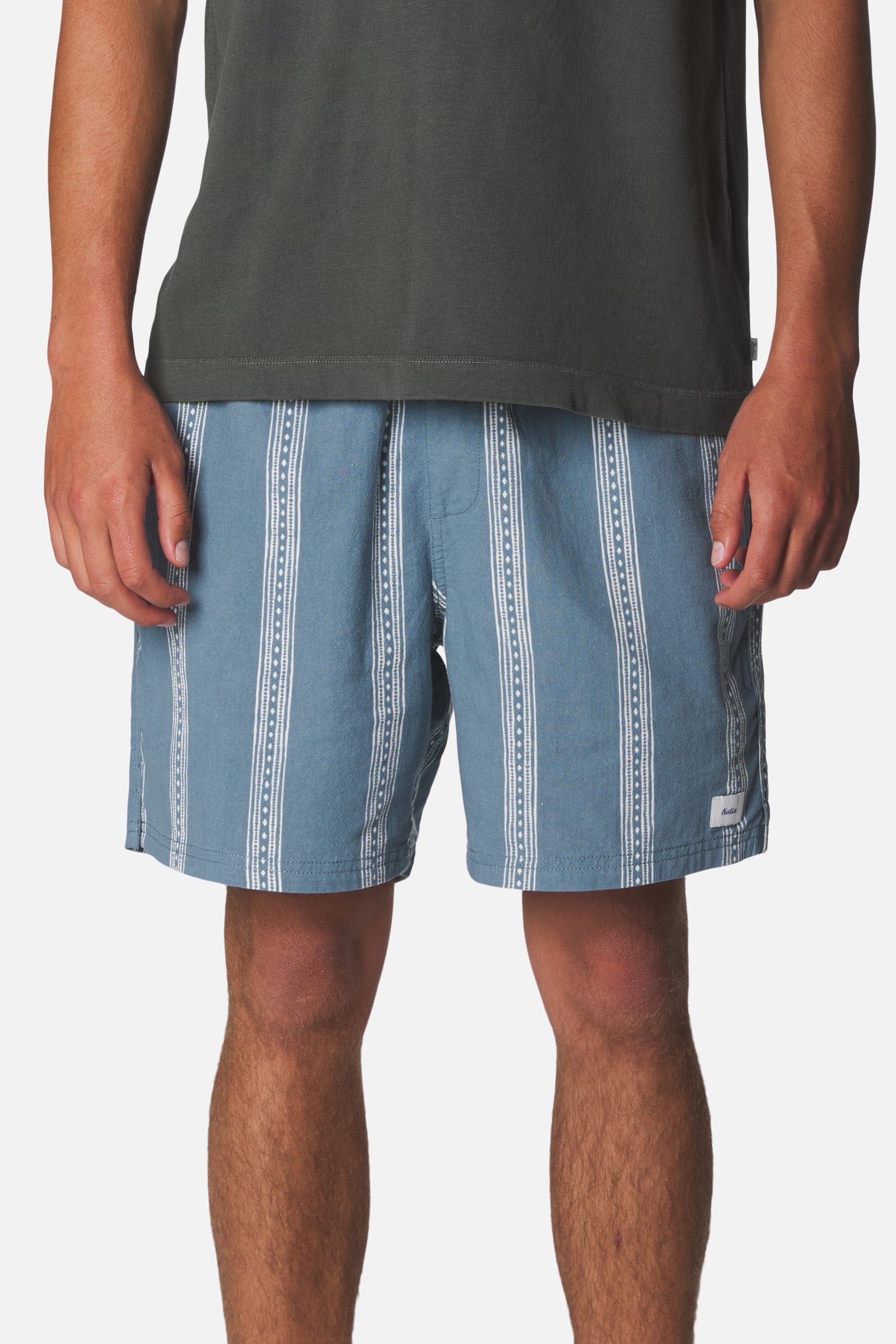 Katin su26 walkshorts cedar local short tempest blue on model front