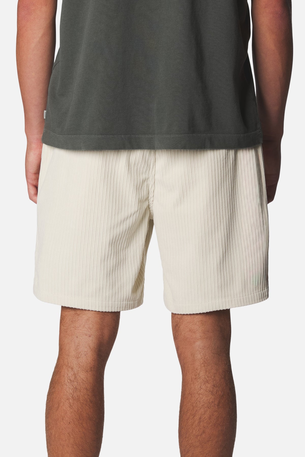 Katin Kenneth Short in Silver Birch high low corduroy #color_silver birch